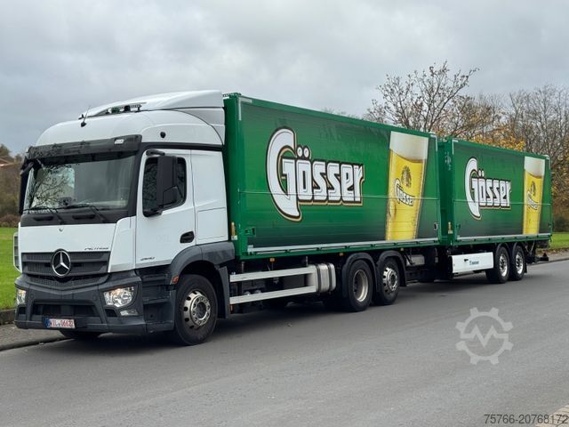 LKW mit Getränkeaufbau MERCEDES-BENZ ACTROS 2540 L/ 2 x LBW / LENKACHSE / KOMPLETTZUG