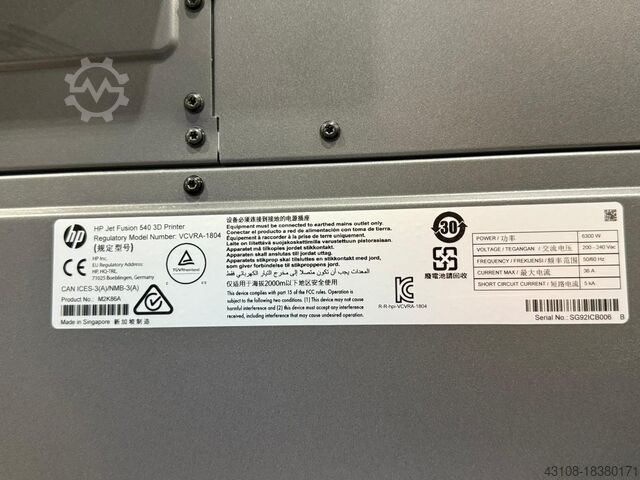 Impresora 3d 3D HP Jet Fusion 540 