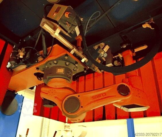 Robot on rotary gallow Cloos Qirox QRC 350 auf Drehgalgen