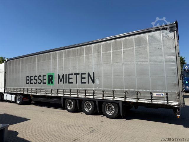 Semirremolque abierto con toldo SCHMITZ CARGOBULL SCS24 Megatrailer/Hubdach/Edscha/3-Achsen