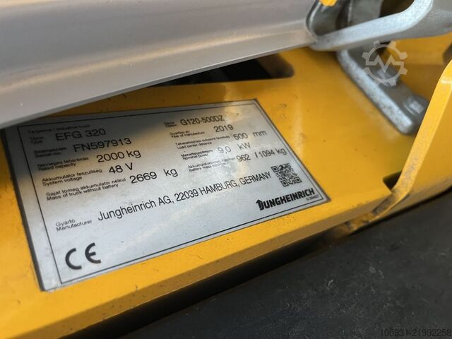 Elektrický 4kolový vysokozdvižný vozík Jungheinrich EFG320