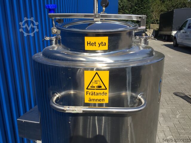 250L elektrisch verwarmde roestvrijstalen tank EGTE-Teknik AB 