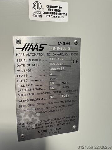 κάθετο κέντρο κατεργασίας Haas Mini Mill 2