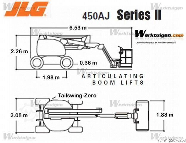 Teleskopik çalışma platformu JLG 450AJ Diesel Allrad 16m