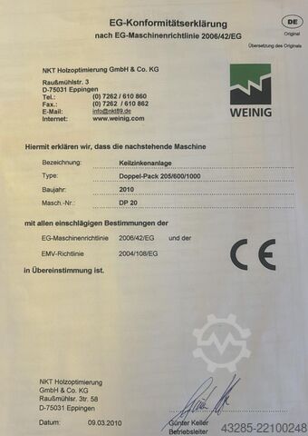 Vingerlaslijn WEINIG NKT