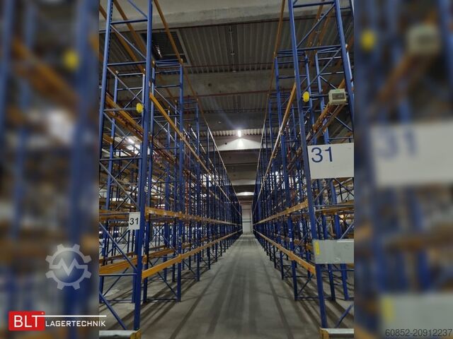 Estantería para cargas pesadas, estantería industrial, estantería de gran altura Jungheinrich Delta – 101 lfm, Höhe 7,50m Boden + 3 Ebenen | Fachlast 2700 kg