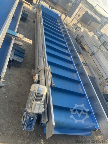 Τροφοδοτικός μεταφορέας με ωθητήρες Inox 480 x 90 εκ.  