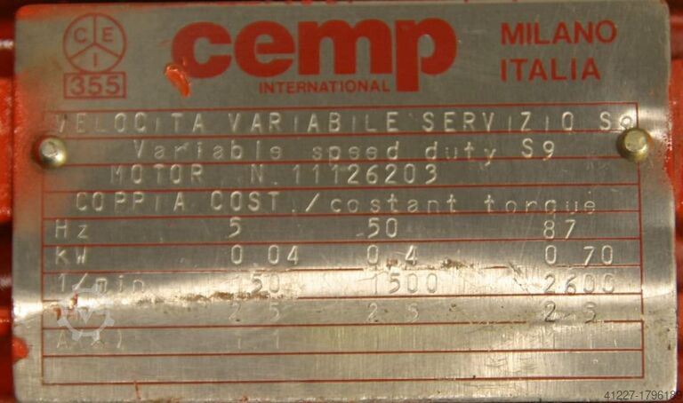 Electric motor 0.75 kW 1400 rpm cemp EEH 80