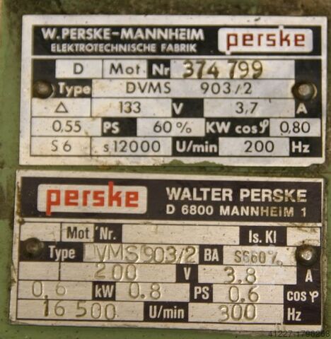 Milling motor for edge processing machines Perske DVMS 903/2