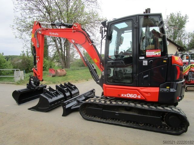 Mini ekskavatör Kubota KX 060-5 - 5,6 Ton.- Powertilt + hydraul. Schnellw