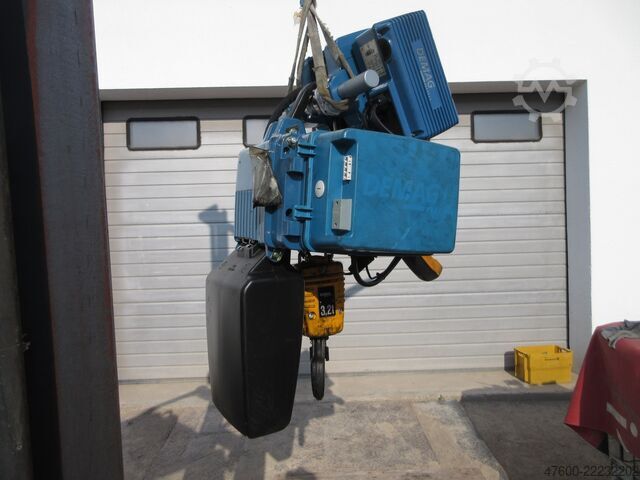 Treuil à chaîne unité de levage grue pont roulant Demag DC Pro Nutzlast 3200KG Kettenzug DC Pro 16-3200 2/1 V4/1 HUB 8m Kran 400V
