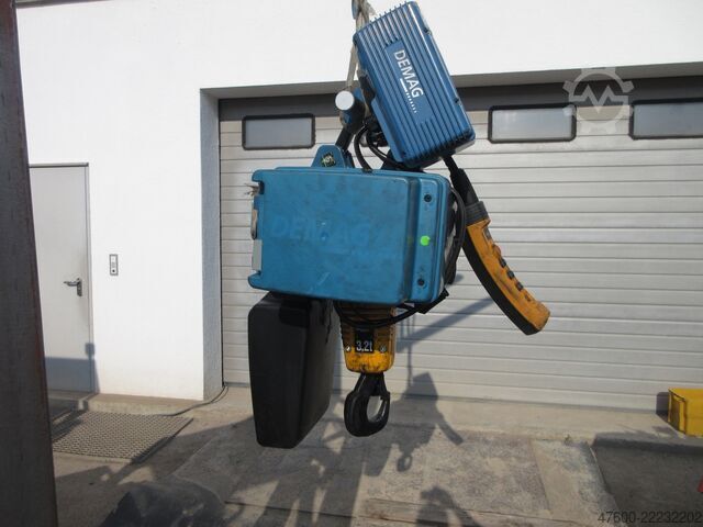 Treuil à chaîne unité de levage grue pont roulant Demag DC Pro Nutzlast 3200KG Kettenzug DC Pro 16-3200 2/1 V4/1 HUB 8m Kran 400V