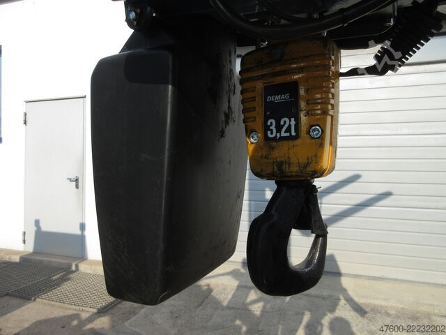 Treuil à chaîne unité de levage grue pont roulant Demag DC Pro Nutzlast 3200KG Kettenzug DC Pro 16-3200 2/1 V4/1 HUB 8m Kran 400V