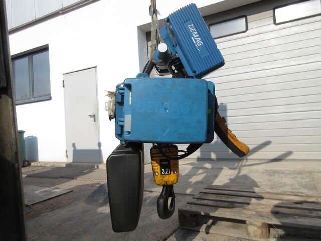 Treuil à chaîne unité de levage grue pont roulant Demag DC Pro Nutzlast 3200KG Kettenzug DC Pro 16-3200 2/1 V4/1 HUB 8m Kran 400V