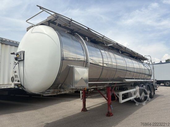 Cisternový návěs FELDBINDER LEBENSMITTELTANK, CA. 34.000L, 3 KAMMERN, TROMMELBREMSEN