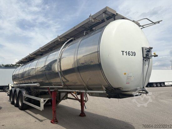 Cisternový návěs FELDBINDER LEBENSMITTELTANK, CA. 34.000L, 3 KAMMERN, TROMMELBREMSEN