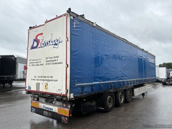 Otevřený návěs s plachtou KRONE SD 24 TAUTLINER, BPW-ACHSEN, LIFTACHSE, EDSCHA-VERDECK,
