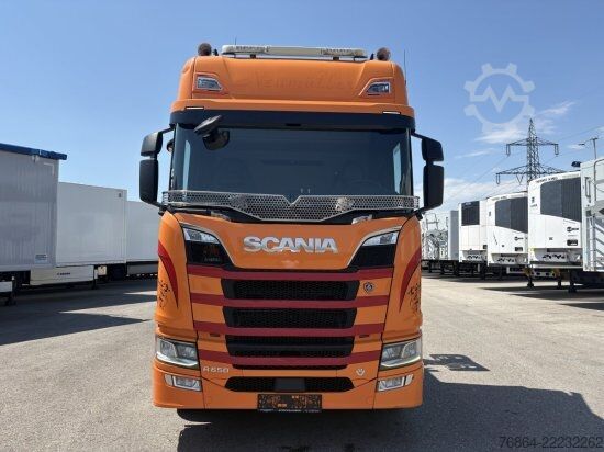 Sólo tahač SCANIA R650 V8, 6X2, E6, LEDER, PENZ-CRANE 15Z - HOLZLADEKRAN