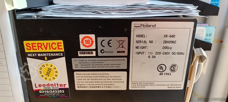 SOLJET Pro4 XR-640 plotter és vágógép Roland SOLJET Pro4 XR-640