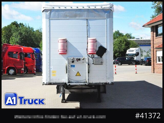 Semirremolque abierto con toldo SCHMITZ SCB S3T, Lenkachse, Staplerhalterung, Alu,