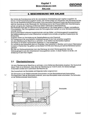 Excenterpresse GEORG PEE 400