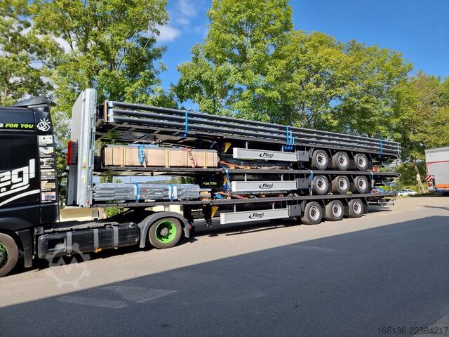 Open oplegger met zeil FLIEGL 3-Achs Mega Gardine zum Aufbau