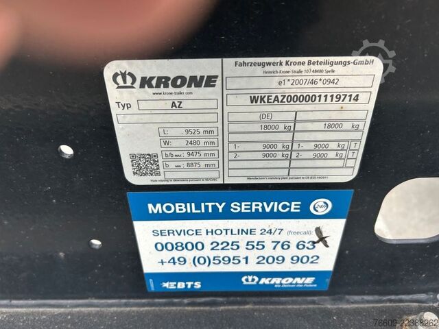 Reboque de chassis intercambiável KRONE 2 Achswechselfahrgestell, Typ: MAXI AZW 18 eL3B7