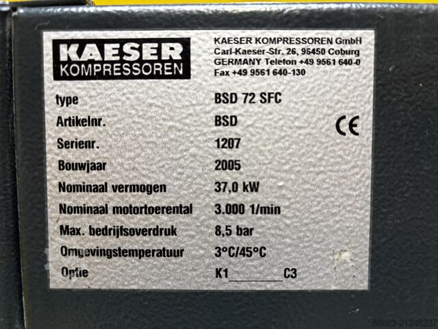 Screw compressor Kaeser BSD72SFC