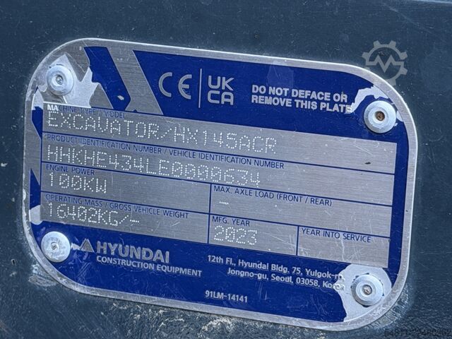 Excavator pe șenile Hyundai HX 145 ALCR