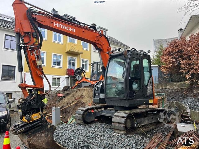 Crawler excavator Hitachi zx85us-6 excavator w/ rototilt with grapple and sa