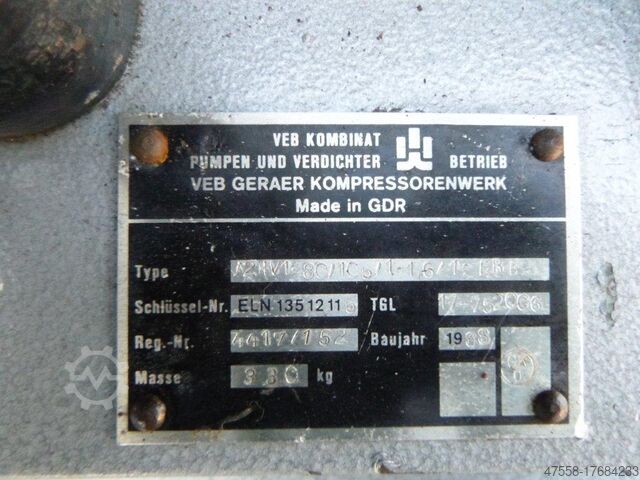 Zuigercompressor GKW 2HV1-80/106/1