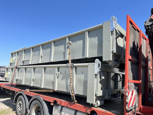 Roll-off container, 11 cubic meters, 6 m, with lashing eyes Ellermann 11 kbm Pendelklappe