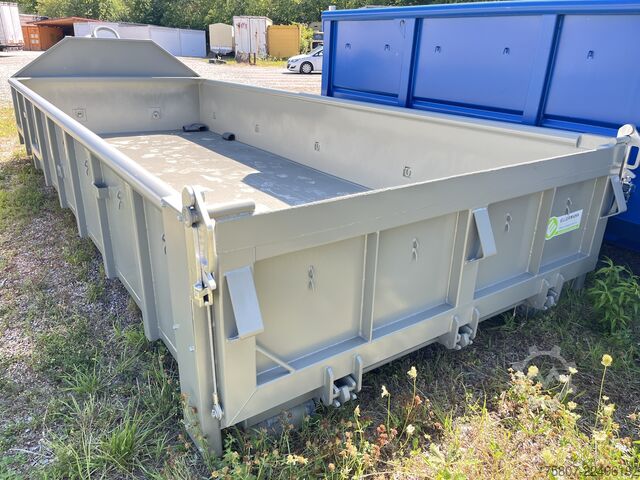 Roll-off container, 11 cubic meters, 6 m, with lashing eyes Ellermann 11 kbm Pendelklappe