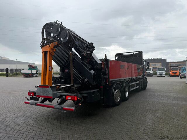 Crane truck Scania P370 XT 6x2 HMF 3220-K6+Fly jib FJ600-K3 Euro 6D