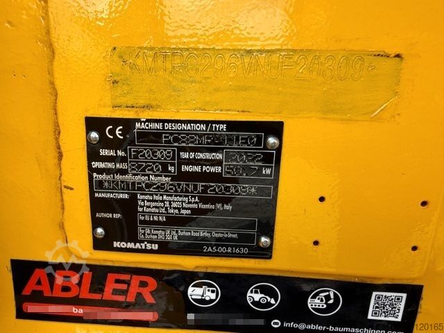 Minigraafmachine KOMATSU PC88 MR-11E0 Powertilt MS 08 Klima Kamera