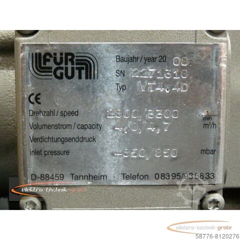 Voor darmmotoriek fürGut VT 4,4 D Vakuumpumpe SN: 2271718