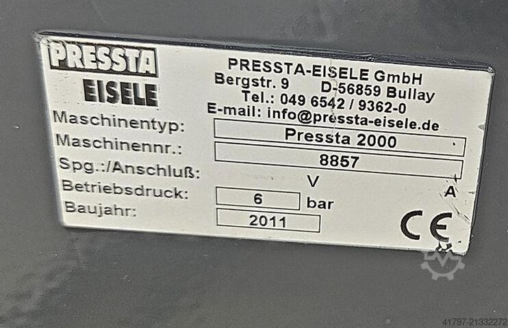 2011 Pressta Eisele Pressta 2000 Pressta Eisele Pressta 2000