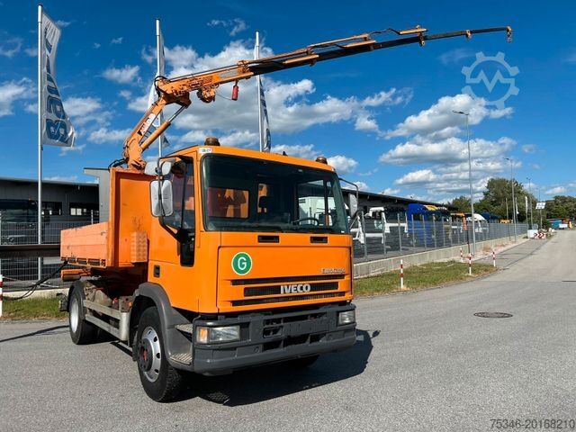 Grúa montada en camión IVECO ML 120E18 Abrollkipper/Kran-Mulde/Funk/Seilwinde
