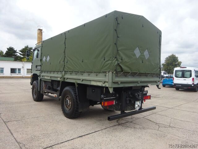 Flatbed truck with tarp MAN TGA 18.360 4x4 BB Pritsche/Plane