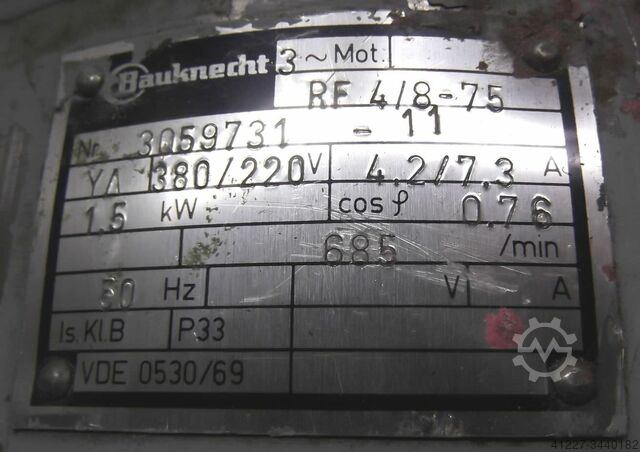 Motore elettrico 1,5 kW 685 Rpm Bauknecht RF4/8-75