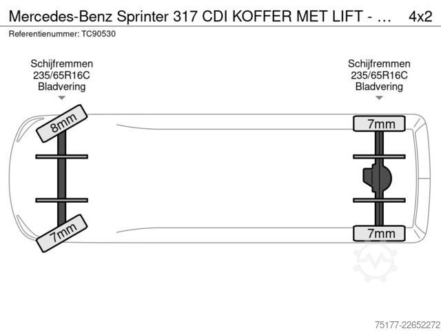 Koffer Mercedes-Benz Sprinter 317 CDI KOFFER MET LIFT - AUTOMAAT