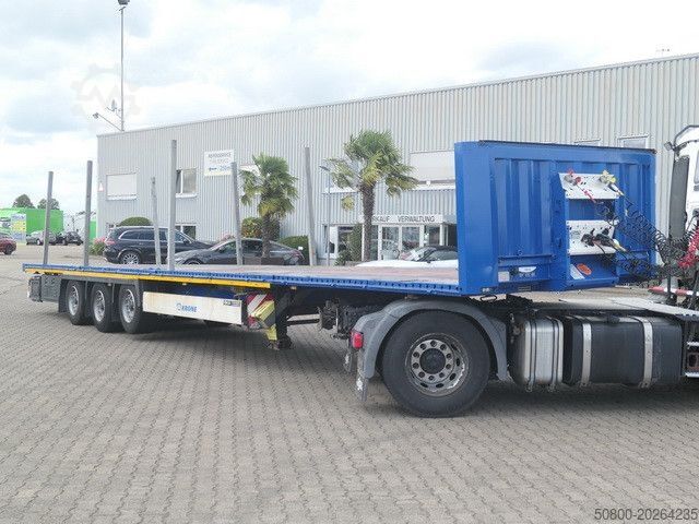 Open oplegger KRONE SD, Containerverschlüsse, Luft-Lift, BPW, Rungen