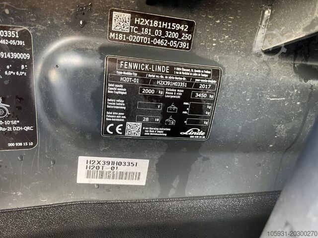Wózek widłowy LPG Linde H20T-01