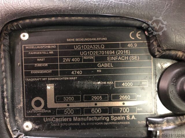 LPG Forklifts UniCarriers UG1D2A32LQ (DX32)