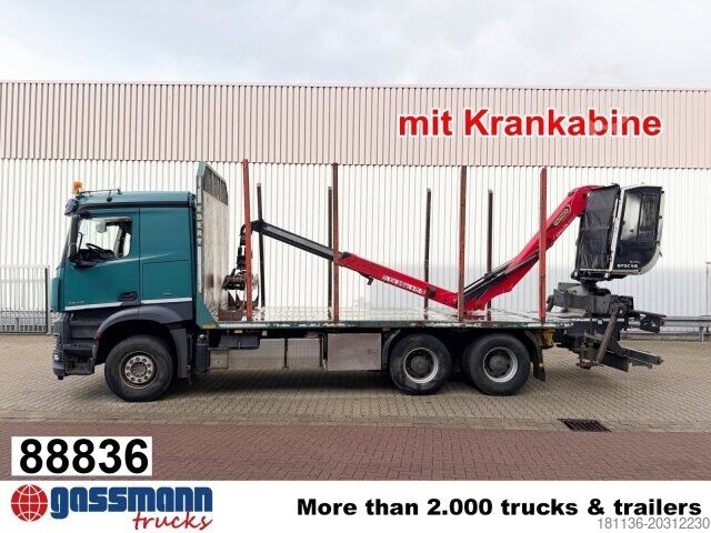 Tømmerlastbil Mercedes-Benz Arocs 2648 6x4 mit Heckkran Epsilon M12Z83,