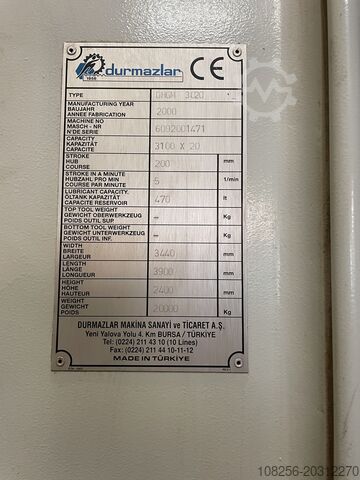 Cesoia a ghigliottina idraulica DURMA 