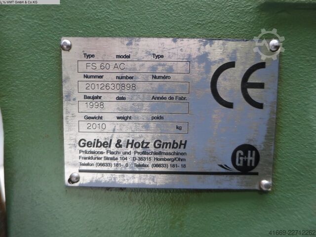 Retificadora plana GEIBEL & HOTZ FS 60 AC