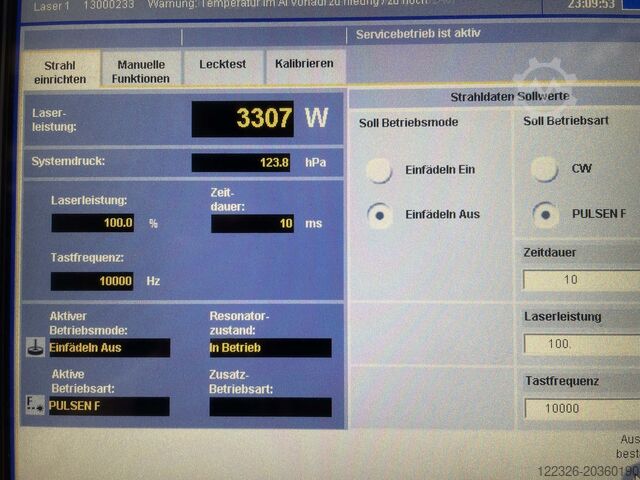 CO2-laser med kylaggregat TRUMPF Lasertechnik TruFlow 3200