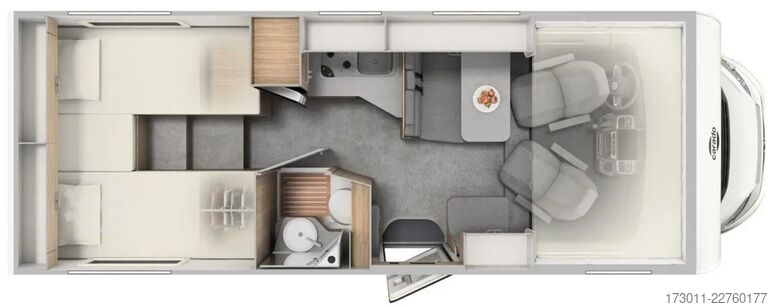 Autocaravana con alcoba CARADO A364 pro 140PS Safety Paket Lithium