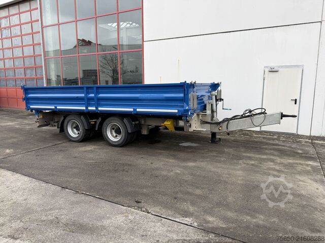 Trójstronna przyczepa wywrotka  18 k  18 t Tandemkipper- Tieflader, BreitbereiftWenig Benutzt